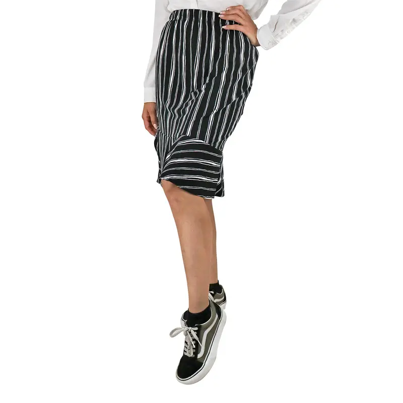 Falda Casual Con Abertura Para Dama, Color Negro 2
