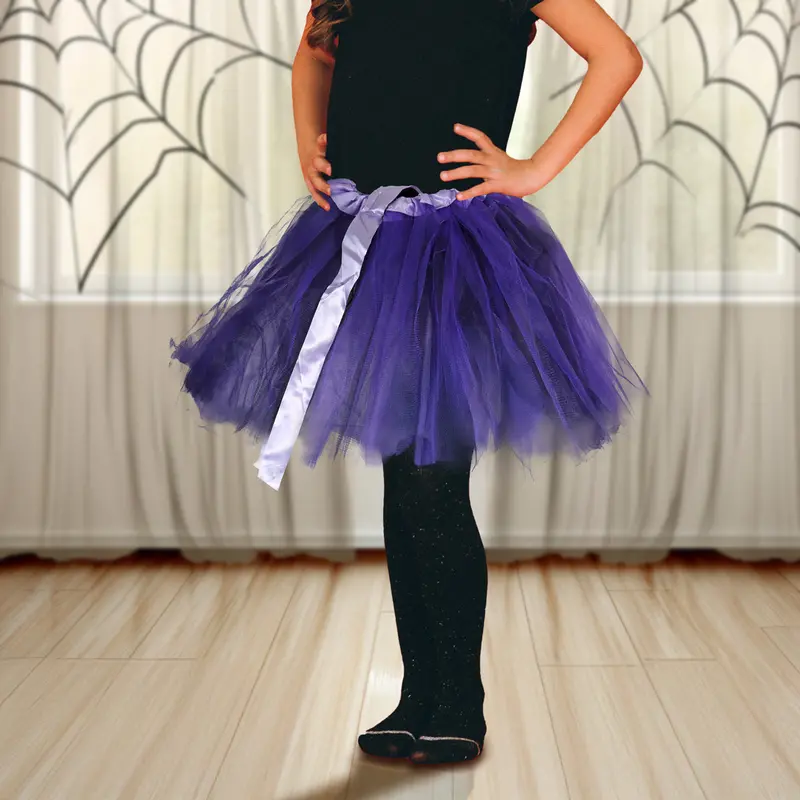 Falda De Tutú Para Niñas, Halloween, Color Morado 1