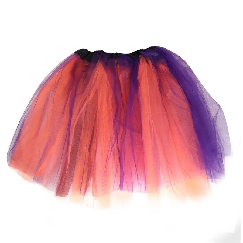 Falda De Tutú Para Niñas, Halloween, Color Morado Y Naranja 2