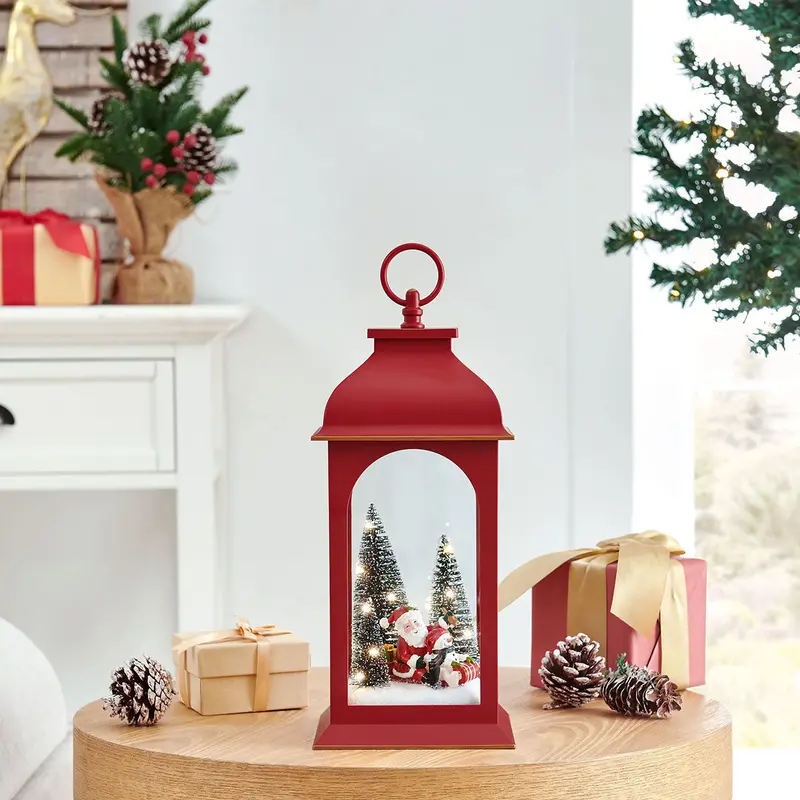 Faro Decorativo Navideño, Color Rojo, Danya B 1