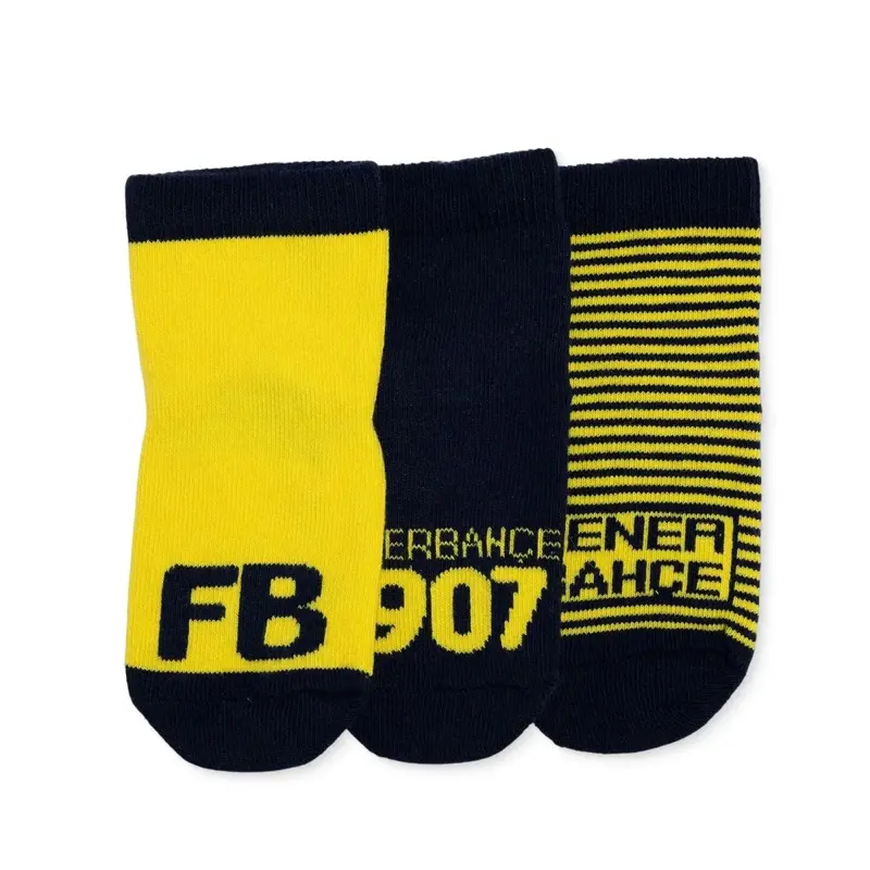 Fenerbahçe Boys 3-Pack Ankle Socks Licensed Print - Navy Blue 1