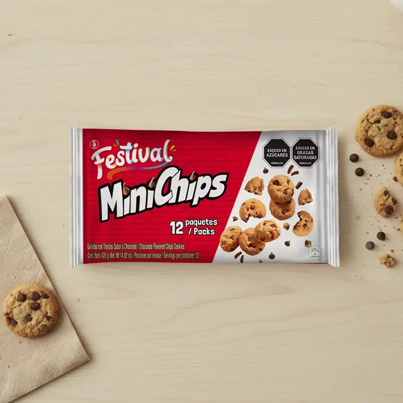 Festival Minichips, Galletas Con Chispas De Chocolate, 420 Gr 2