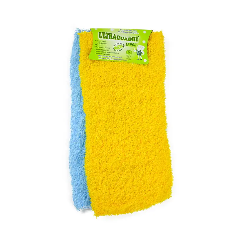 Fibra Para Vajilla Doble Azul Y Amarillo 1