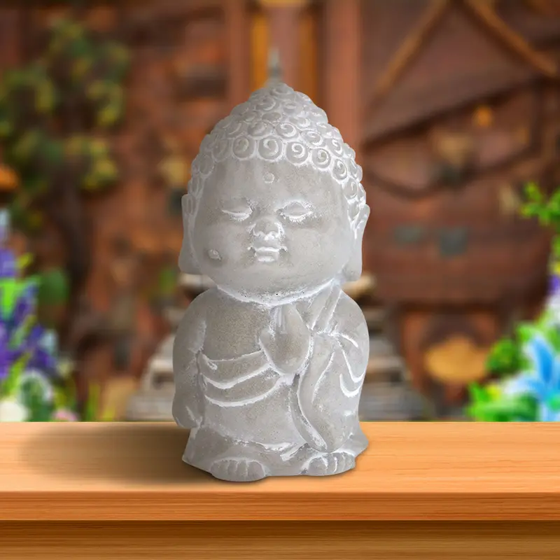 Figura De Buda Paz Color Gris 1
