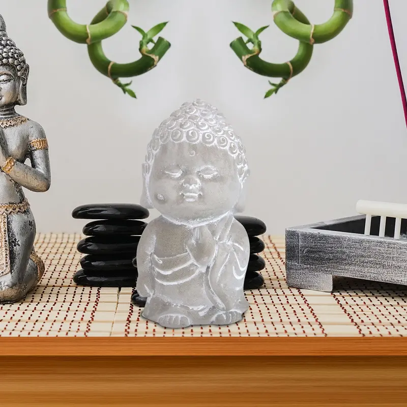 Figura De Buda Paz Color Gris 2
