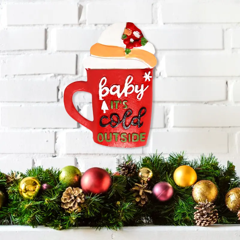 Figura De Taza, Decoración Navideña Para Colgar, 13 Cm 1