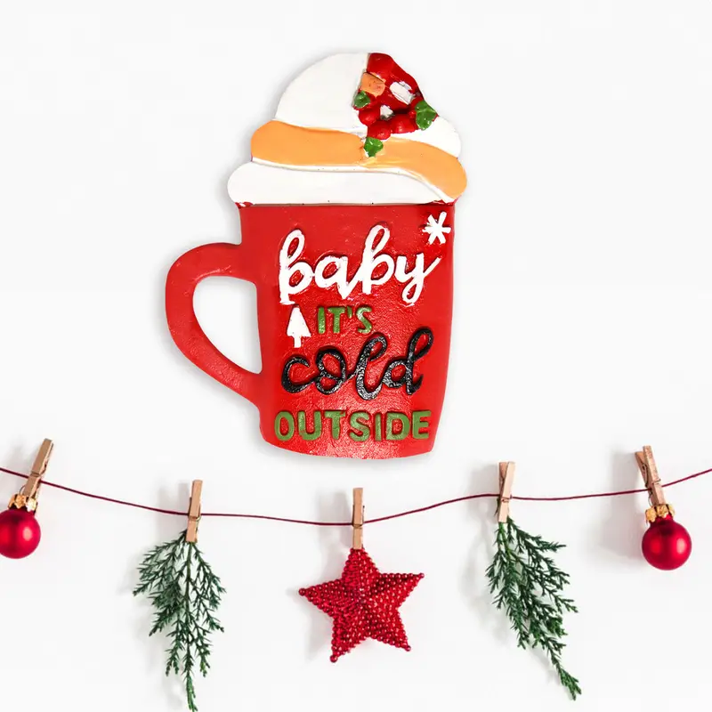 Figura De Taza, Decoración Navideña Para Colgar, 13 Cm 2