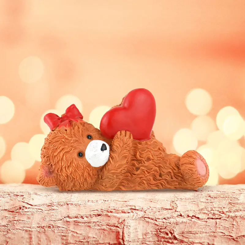 Figura Decorativa Con Diseño De Osito Corazón 1