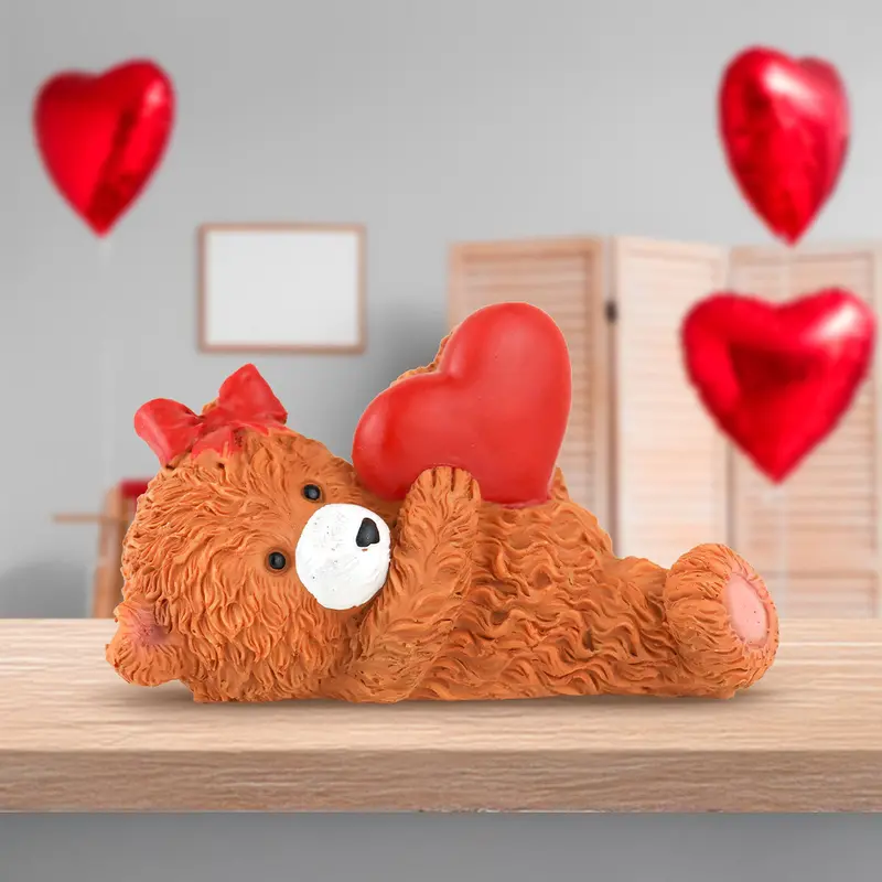 Figura Decorativa Con Diseño De Osito Corazón 2