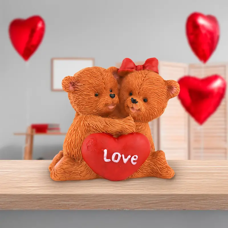 Figura Decorativa Con Diseño De Ositos Love 2