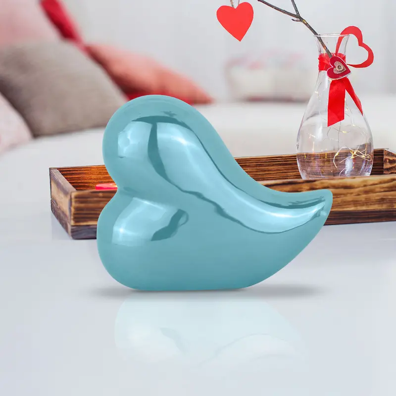 Figura Decorativa En Forma De Corazón, Color Azul 2