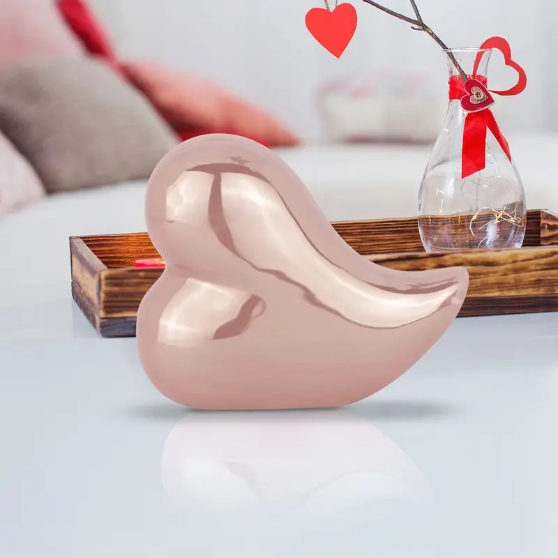 Figura Decorativa En Forma De Corazón, Color Rosa 1