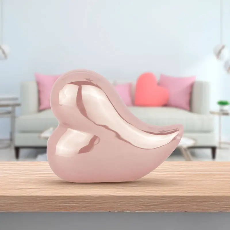 Figura Decorativa En Forma De Corazón, Color Rosa 2