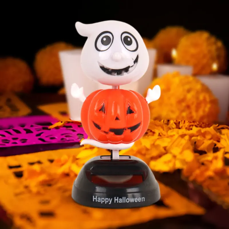 Figura Solar De Calabaza Con Base 1