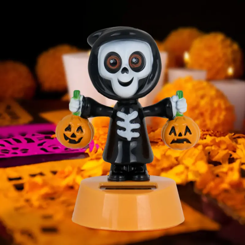 Figura Solar De Calavera Con Base 1