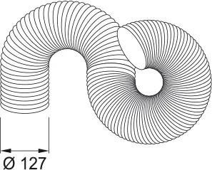 Flexible Round Tube Tcf 130 L=1,5 M. 1