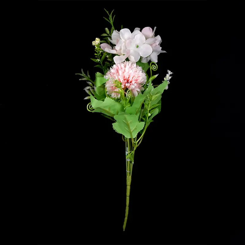 Flor Artificial Blanco Con Rosa 1