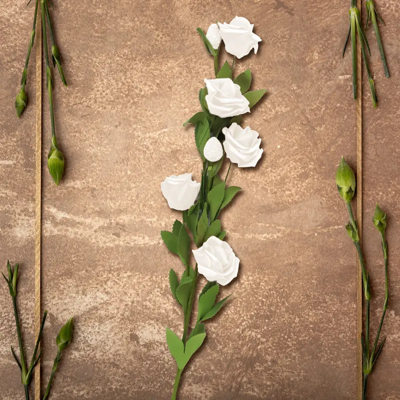 Flor Artificial Color Blanco 1