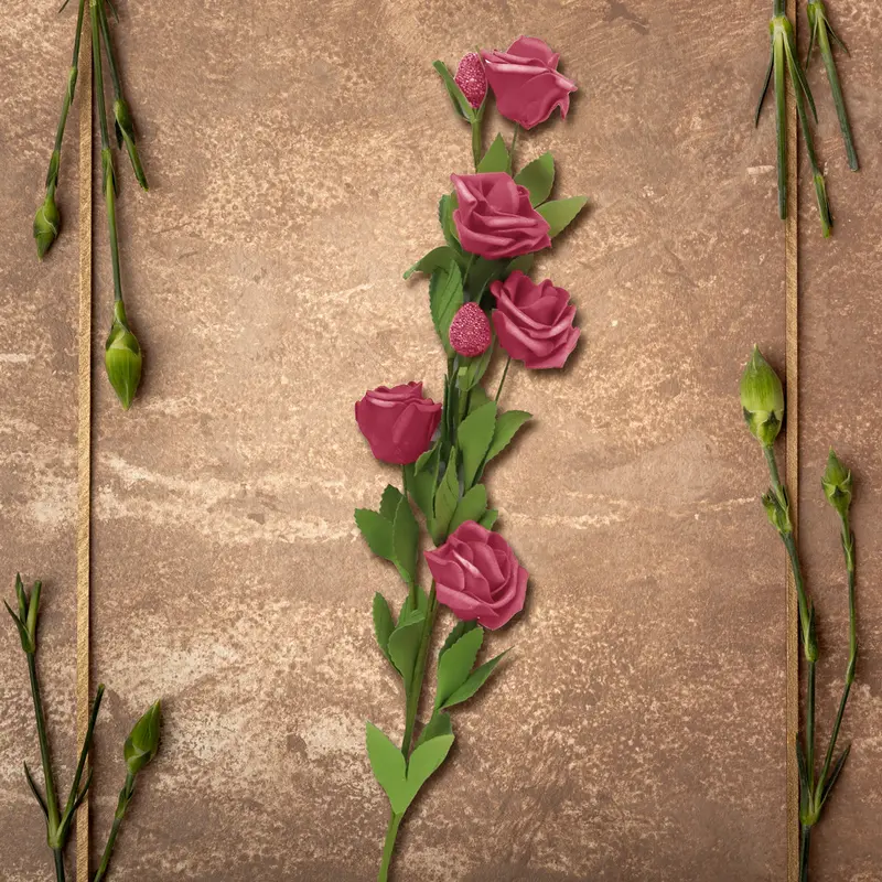 Flor Artificial Color Fucsia 1
