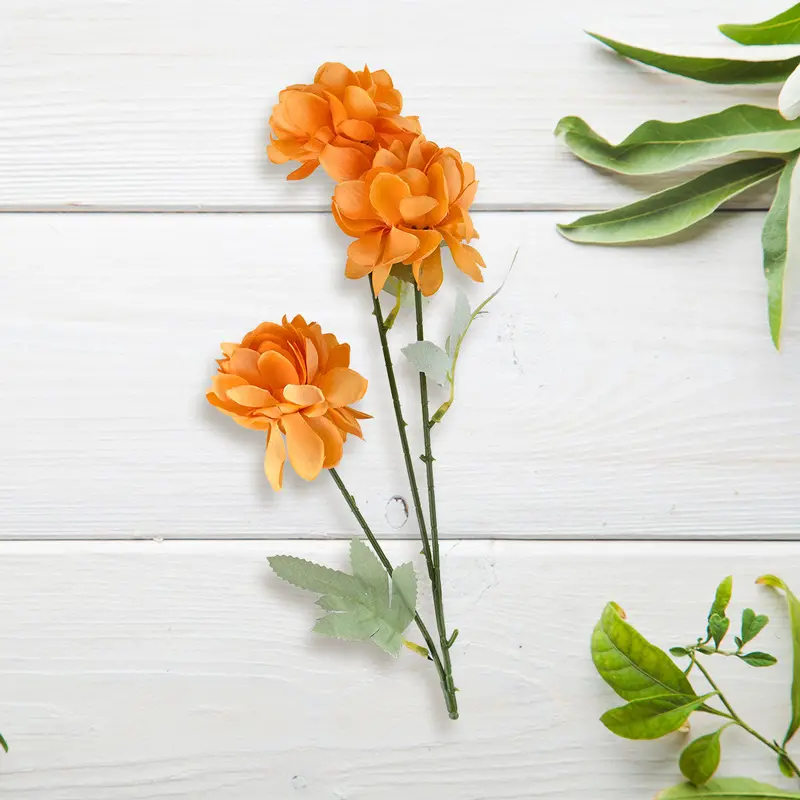 Flor Artificial Color Naranja 2