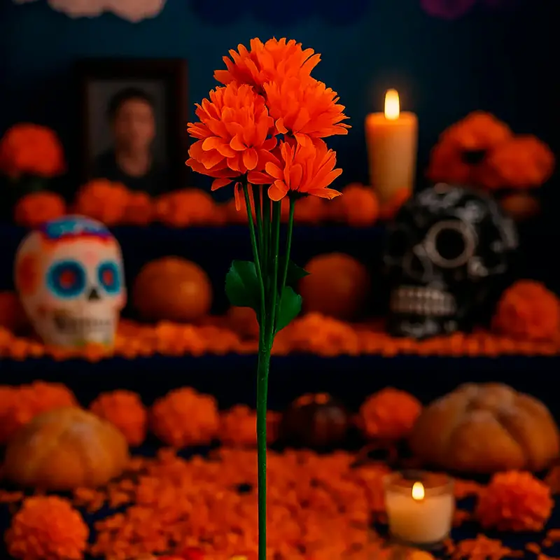 Flor Artificial De Cempasúchil 1