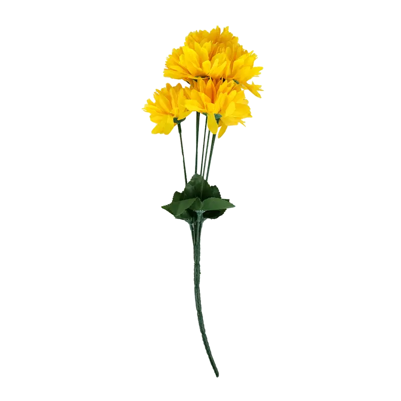 Flor De Cempasúchil Artificial Color Amarillo 2