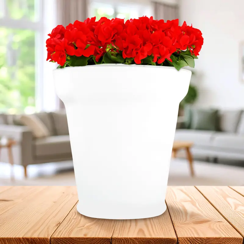Florero De Cristal Blanco 1