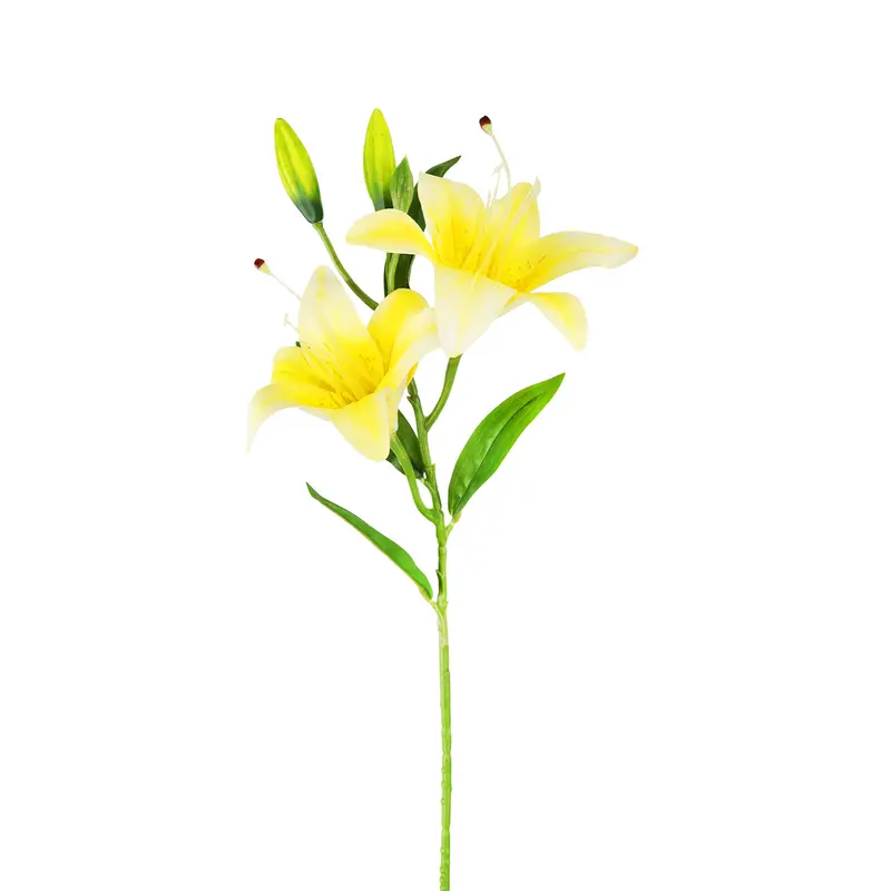 Flores Artificiales, Lirio, Color Amarillo 2