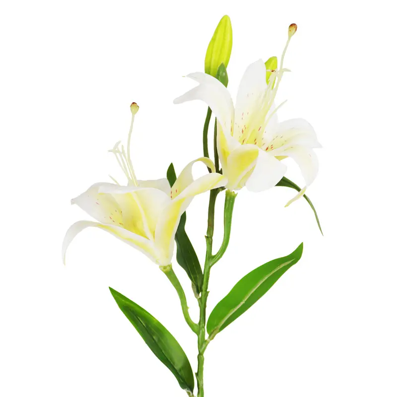 Flores Artificiales, Lirio, Color Blanco 2