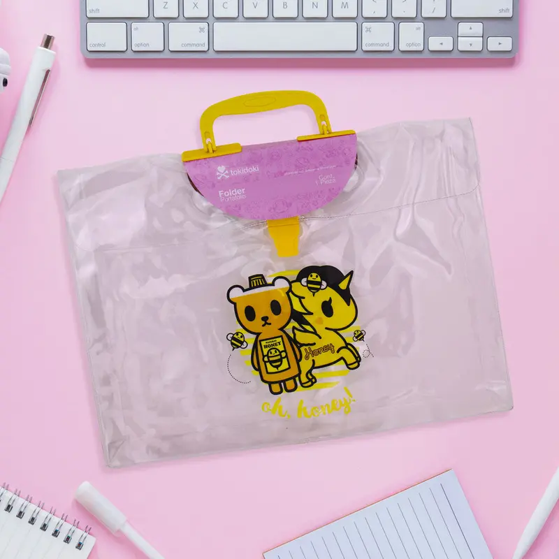 Folder Sobre Bolsa De Plástico Honey, Agarradera Color Amarillo 29X28cm 1