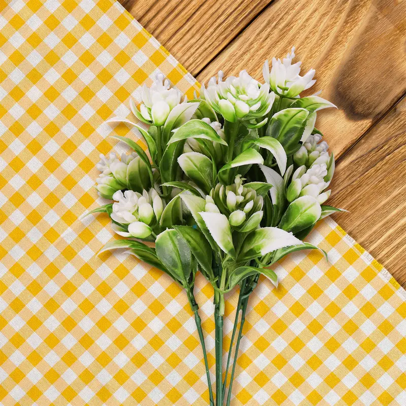 Follaje Artificial Con Flores Color Blanco 2