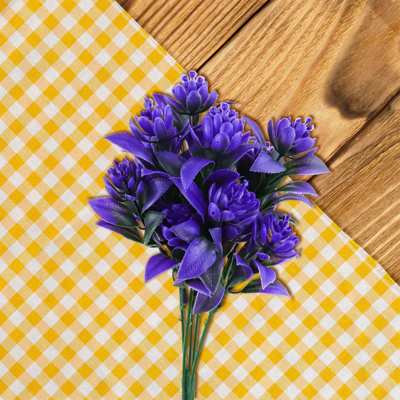 Follaje Artificial Con Flores Color Morado 2