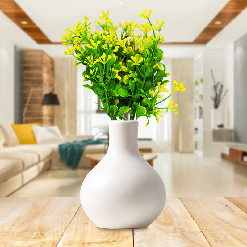 Follaje Artificial Decorativo, Color Verde Con Amarillo 1