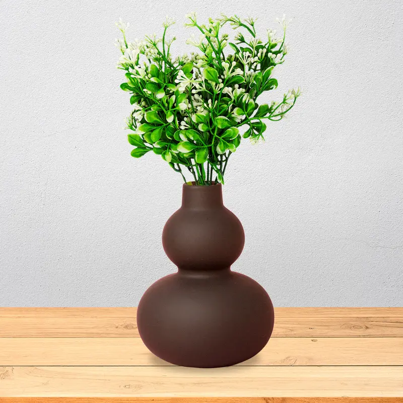 Follaje Artificial Decorativo, Color Verde Con Blanco 2