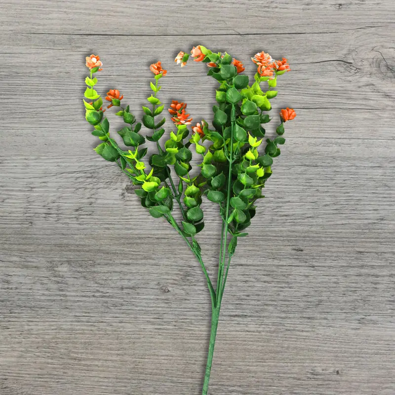 Follaje Artificial Para Decoración, Color Naranja 2