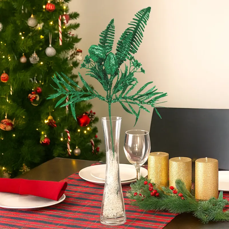 Follaje Navideño Brillante, Color Verde 1