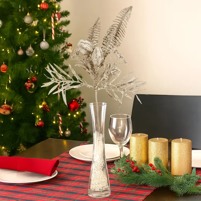 Follaje Navideño Brillante, Planta, Color Champagne 1