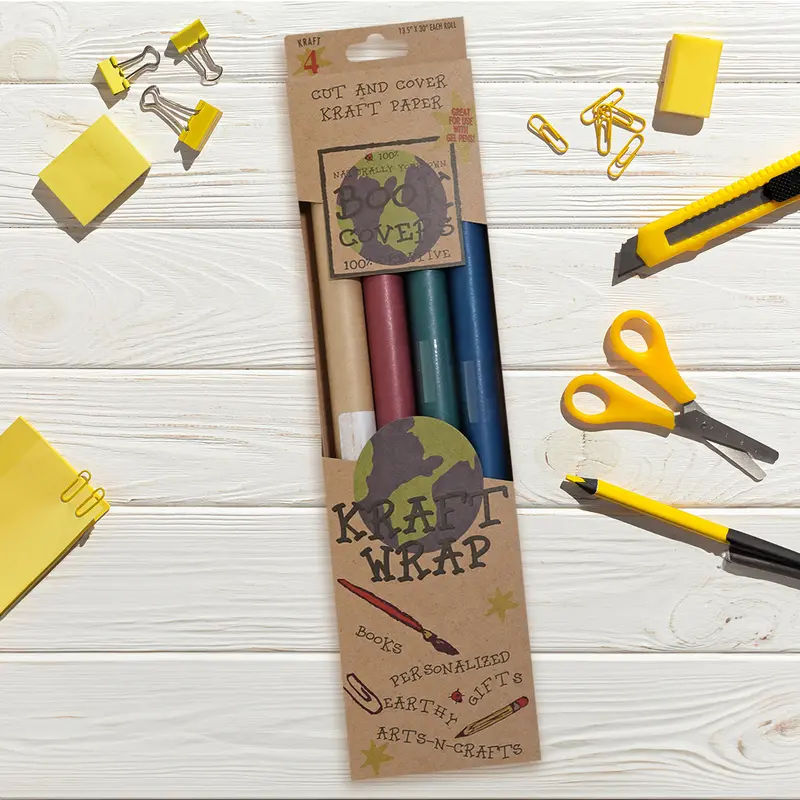 Forro Kraft, Colores, 4 Pzas 1