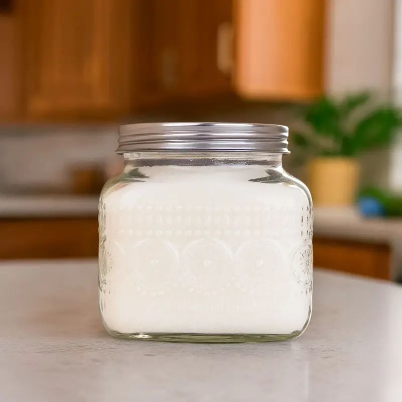 Frasco De Vidrio Con Tapa, Círculos, 1000 Ml 1