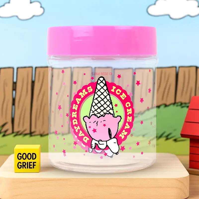 Frasco, Peanuts, Tapa Color Rosa, 330 Ml 2