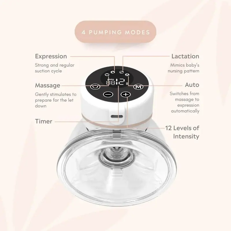 Fraupow Double Wearable Hands Free Breast Pump 2