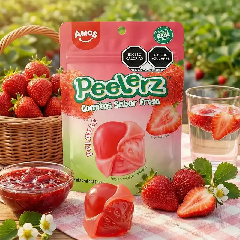Fresa, Gomitas Pelables, Peelerz, 62 Gr 1