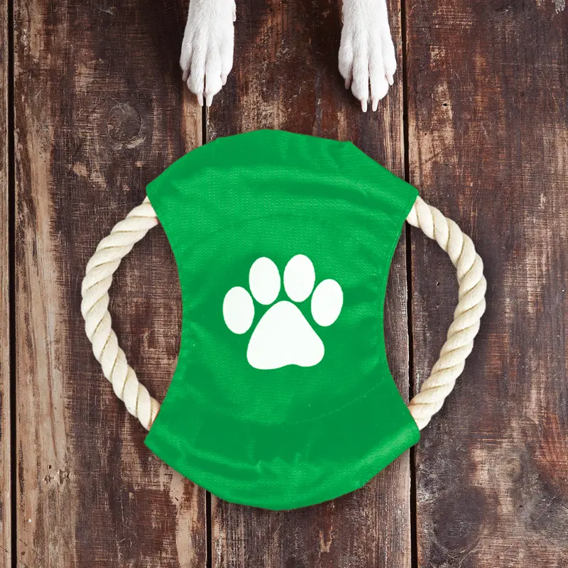 Frisbee De Cuerda Para Perro, Color Verde 2