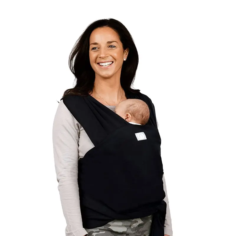 Gaia Carry Stretchy Baby Wrap Pure Tencel - Ebony 1