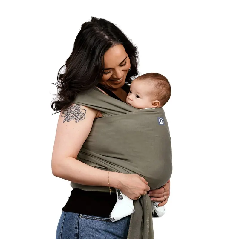 Gaia Carry Stretchy Baby Wrap Pure Tencel - Forest Green 1