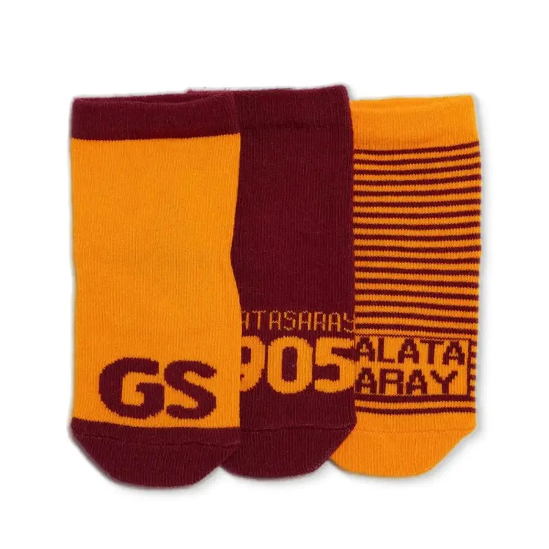 Galatasaray Boys 3-Pack Ankle Socks Licensed Print - Red 1