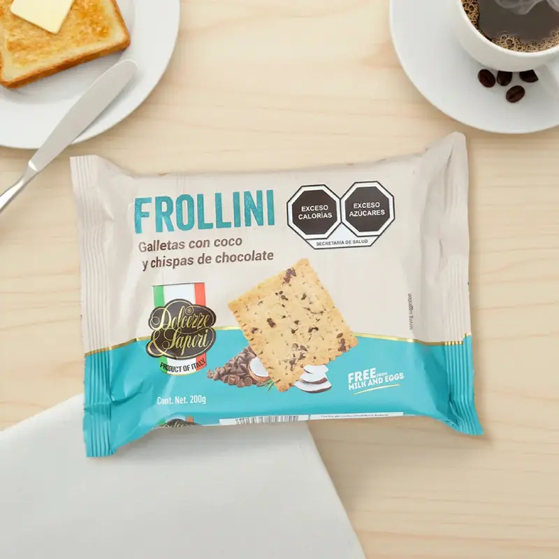 Galletas Coco Y Chispas De Chocolate, Frollini, 200 Gr 1
