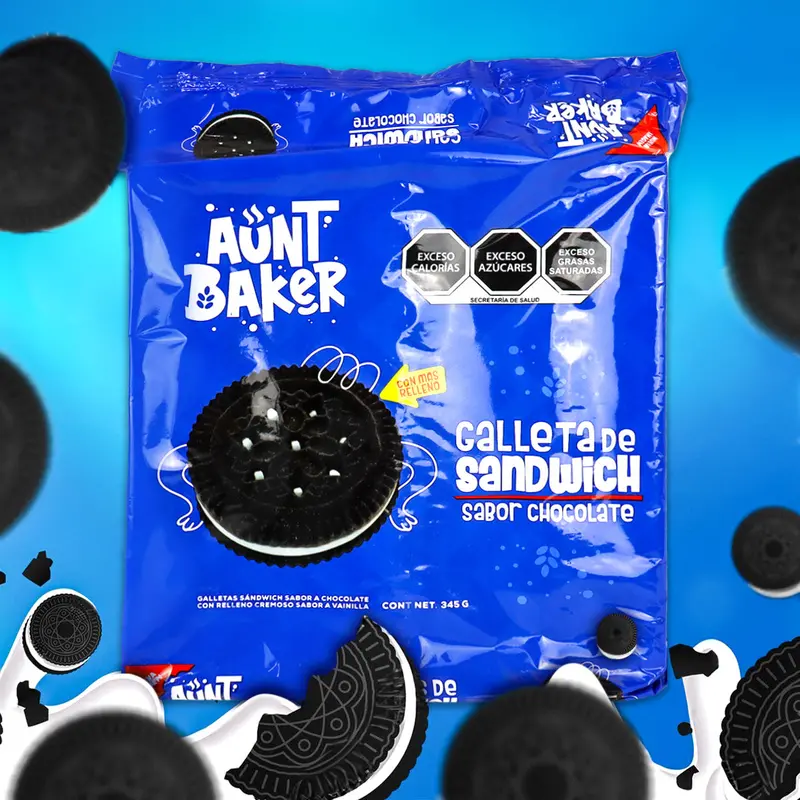 Galletas De Sándwich Sabor Chocolate, Aunt Baker, 345 Gr 1