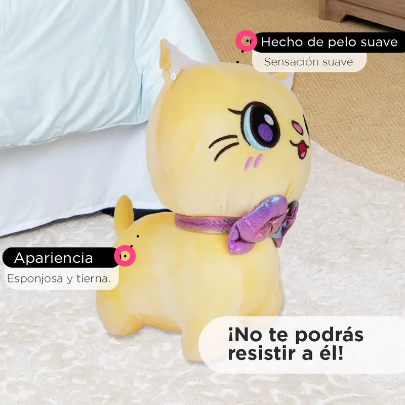 Gatito De Peluche Color Amarillo 1