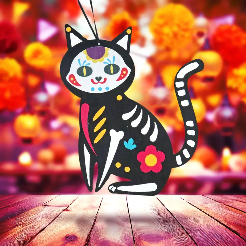 Gato De Fieltro Decorativo Para Halloween 1